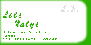 lili malyi business card