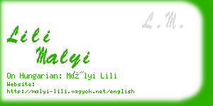 lili malyi business card